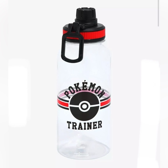 Silver Buffalo Pokemon Trainer Plastic Water Bottle with Stickers 32 Oz New - Picture 2 of 5